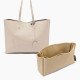 Saint Laurent Shopping Tote Bag Suedette Singular Style Leather Handbag Organizer (Beige) (More Colors Available)