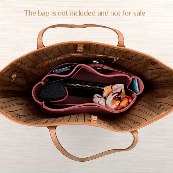 Neverfull PM / MM / GM  Suedette Singular Style Leather Handbag Organizer (Rose Pink) (More Colors Available) Neverfull PM / MM / GM  Suedette Singular Style Leather Handbag Organizer (Rose Pink) (More Colors Available)