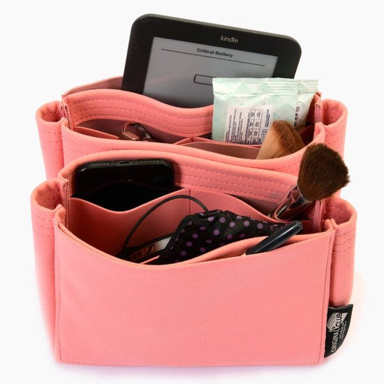 NeoNoe Suedette Leather Basic Style Set of 2 Handbag Organizers in Rose Pink (More Colors) NeoNoe Suedette Leather Basic Style Set of 2 Handbag Organizers in Rose Pink (More Colors)