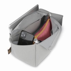Graceful PM / MM Suedette V-Zip Style Leather Handbag Organizer (----) (More Colors Available)