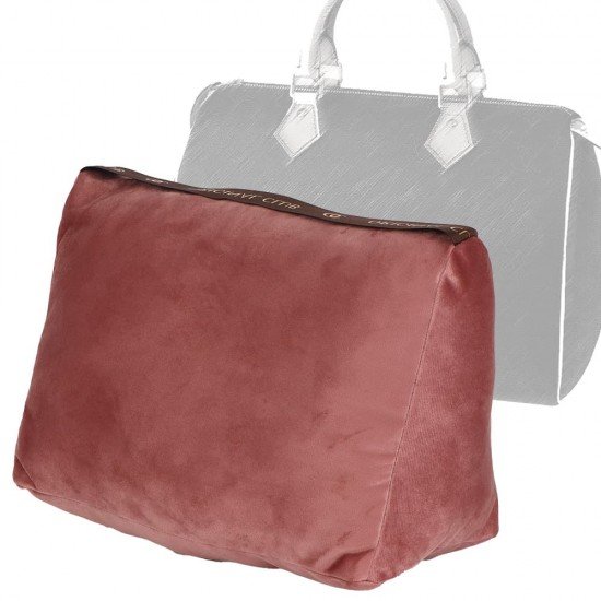 Velvet Bag Pillow Shaper in Rose Pink for Designer Bags Compatible with Speedy 25, 30, 35, and 40 (More Colors)