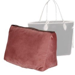 Velvet Bag Pillow Shaper in Rose Pink for Designer Bags Compatible with Neverfull PM, MM and GM (More Colors)