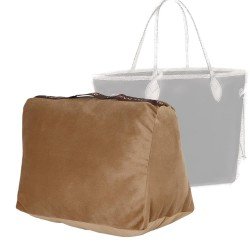 Velvet Bag Pillow Shaper in Taupe for Designer Bags Compatible with Neverfull PM, MM and GM (More Colors)