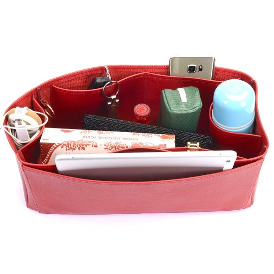 Vegan Leather Handbag Organizer - Size: 37 / 16 / 14 cm