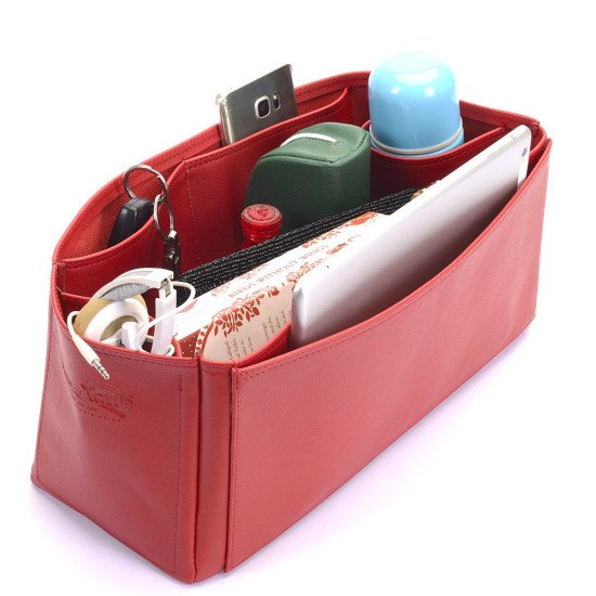 Vegan Leather Handbag Organizer - Size: 37 / 16 / 14 cm