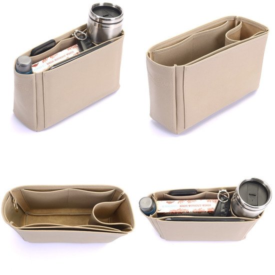 Deluxe Leather Handbag Organizer - Size: 27 / 17 / 9 cm