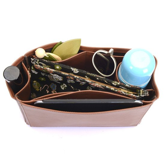 Vegan Leather Handbag Organizer - Size: 27 / 15 / 11 cm