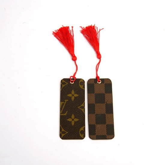 Louis Vuitton Inspired Bookmark Made with Upcycled Authentic Canvas Louis Vuitton Inspired Bookmark Made with Upcycled Authentic Canvas