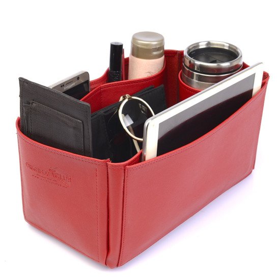 Deluxe Leather Handbag Organizer - Size: 33 / 17 / 15 cm