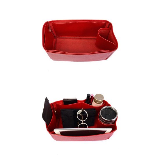 Deluxe Leather Handbag Organizer - Size: 33 / 17 / 15 cm