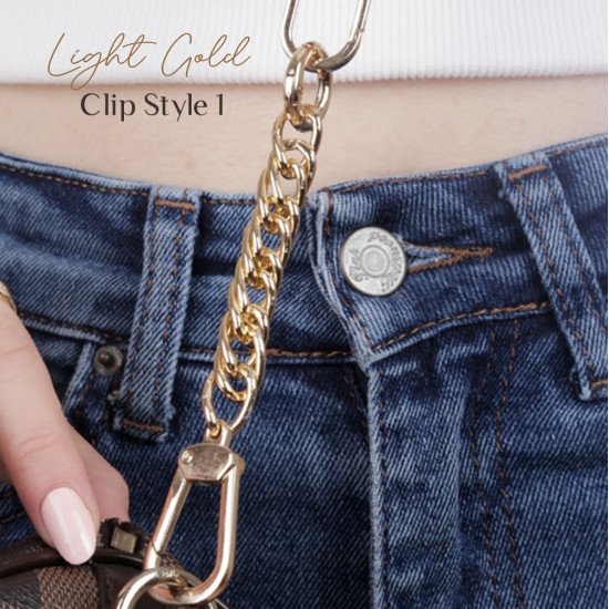 Chain Strap Extender in Curb Type for Designer Bags