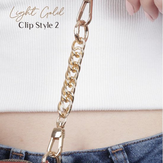 Chain Strap Extender in Curb Type for Designer Bags