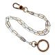 Keyring Double Gold Plated Chain Charm