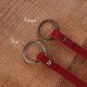 Leather Key Strap Lanyard in Cherry Red to Secure Keys to Handbags