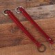 Leather Key Strap Lanyard in Cherry Red to Secure Keys to Handbags