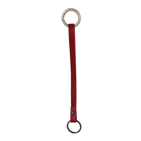 Leather Key Strap Lanyard in Cherry Red to Secure Keys to Handbags Leather Key Strap Lanyard in Cherry Red to Secure Keys to Handbags