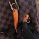 Leather Key Strap Lanyard in Orange to Secure Keys to Handbags