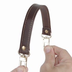 Leather Replacement Top Handle in Brown for Designer Bags and LV NeoNoe ( ¾” Wide - 11.4” long)