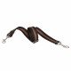 Slim Striped Crossbody Bag and Purse Strap in Dark Brown and Tan Brown with Carabiner Slide Hook (1"wide) 