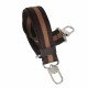 Slim Striped Crossbody Bag and Purse Strap in Dark Brown and Tan Brown (1"wide)